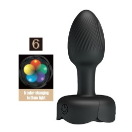PRETTY LOVE - RECHARGEABLE VIBRATING ANAL PLUG 10 MODES BLACK - D-246149 - Teknashop Ltd