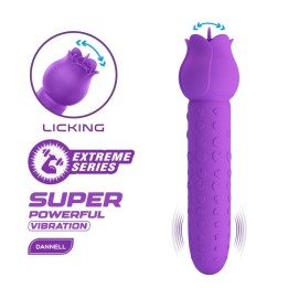 PRETTY LOVE - DANNELL RECHARGEABLE ORAL AND CLITORAL STIMULATOR VIBRATOR PURPLE - D-246065 - Teknashop Ltd