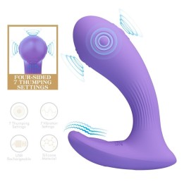 PRETTY LOVE - ANDROMEDA RECHARGEABLE DUAL STIMULATION VIBRATOR PURPLE - D-246078 - Teknashop Ltd