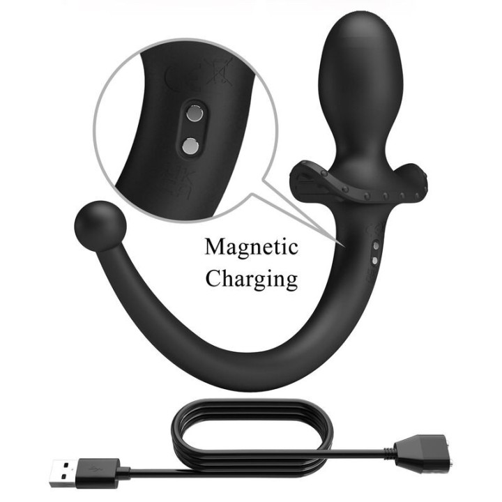 PRETTY LOVE - ANTHONY APP CONTROL ANAL AND PERINEUM VIBRATOR BLACK - D-246056 - Teknashop Ltd