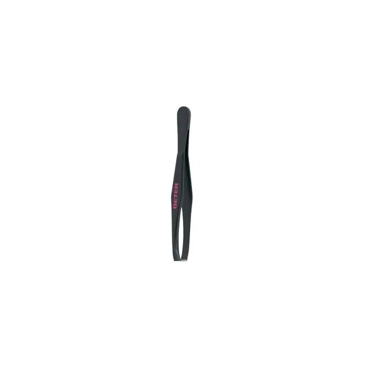 Beter Black Coated Steel Straight Tip Tweezers - unisex - Teknashop Ltd