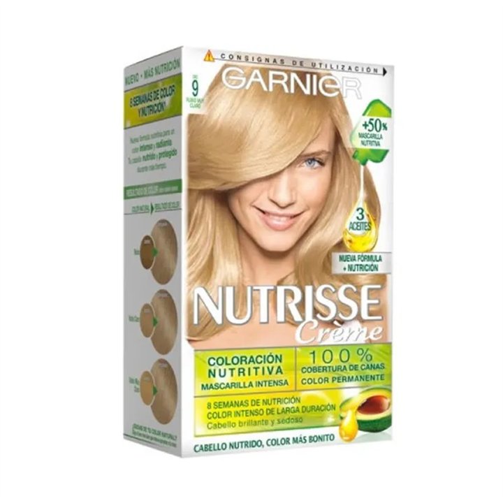 Garnier Nutrisse Crème Nourishing Color 9 Very Light Blonde - unisex - Teknashop Ltd