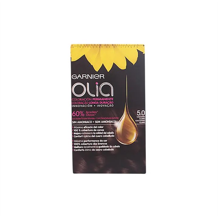 Garnier Olia Permanent Coloring 5,0 Light Brown - unisex - Teknashop Ltd