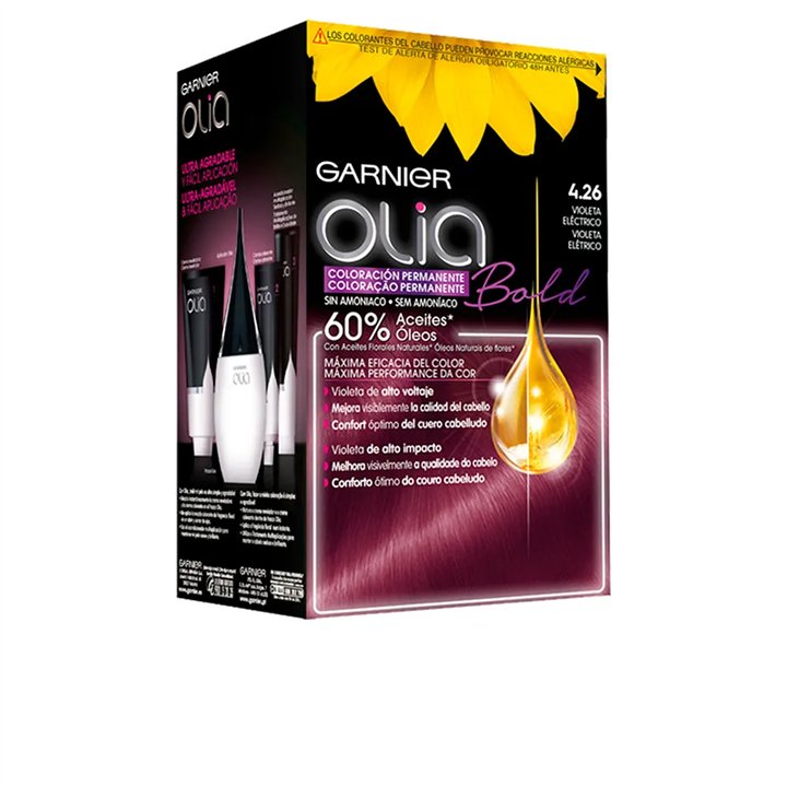 Garnier Olia Coloración Permanente 4,26-Violeta Eléctrico 4 Piezas - unisex - Teknashop Ltd