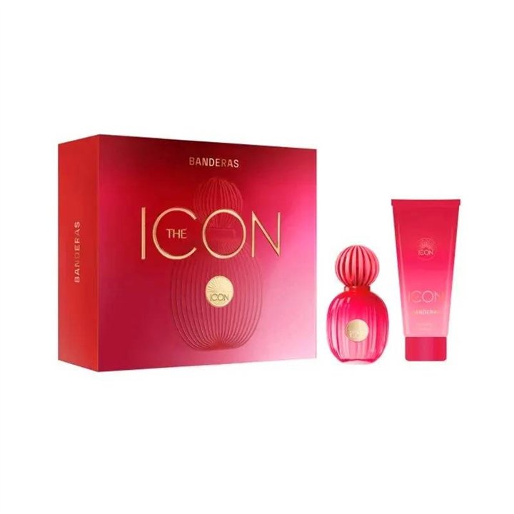 Set Antonio Banderas: The Icon, Eau De Parfum, For Women, 100 ml + The Icon, Hydrating, Daily, Body Lotion, 75 ml - Teknashop Lt