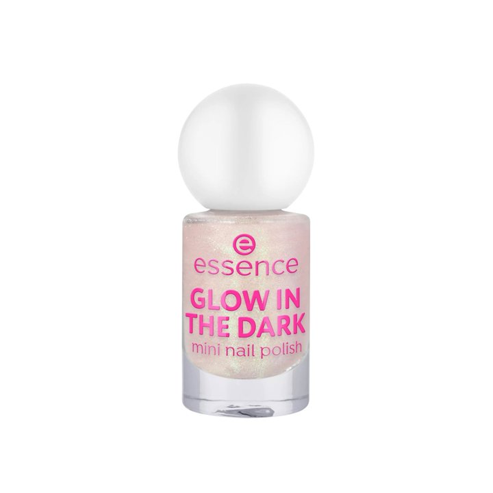 Essence, Glow In The Dark, Glow In The Dark & Shimmery, Nail Polish, 14, Light Pink With Gold Shimmer, 5 ml - Teknashop Ltd