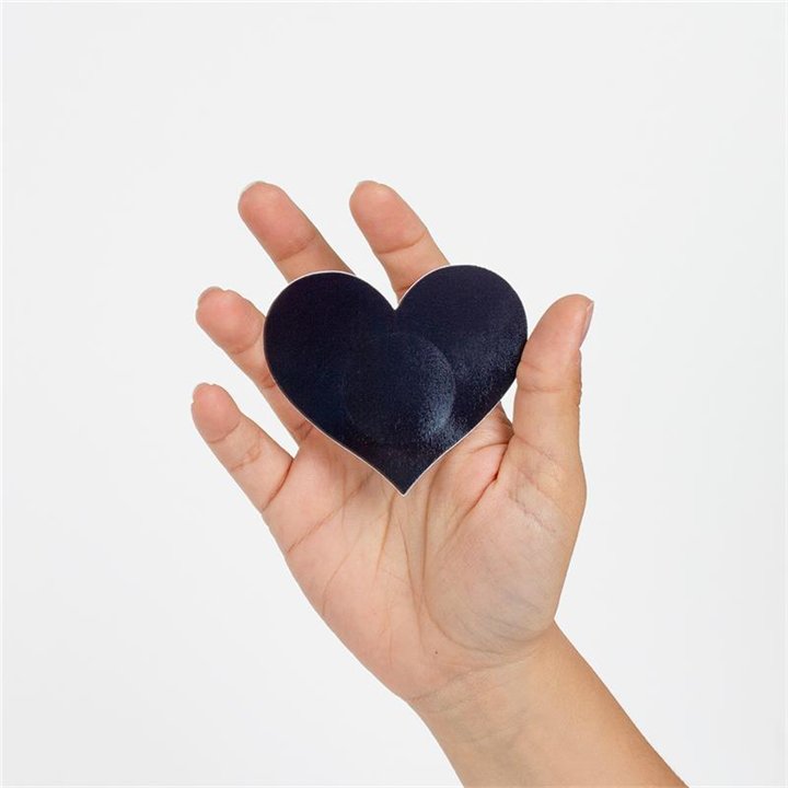 Wow Boobs! Nipple Covers Heart Shapped Holographic - F6262 - Teknashop Ltd