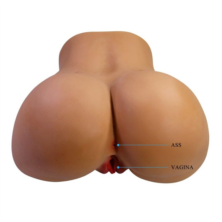 CRAZY BULL - REALISTIC FEMALE TORSO MASTURBATOR DUAL ENTRY WITH VIBRATION AND SUCTION NATURAL COLOR - D-246058 - Teknashop Ltd