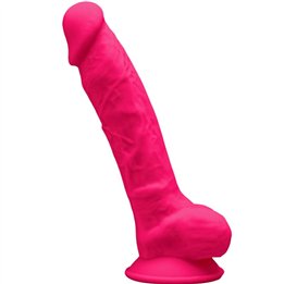 SILEXD - MODEL 1 REALISTIC PENIS PREMIUM SILEXPAN SILICONE FUCHSIA 17.5 CM - D-237237 - Teknashop Ltd