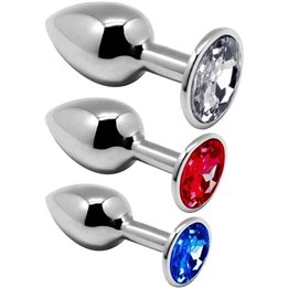 ALIVE - ANAL PLEASURE KIT 3 PLUG METAL - D-237168 - Teknashop Ltd