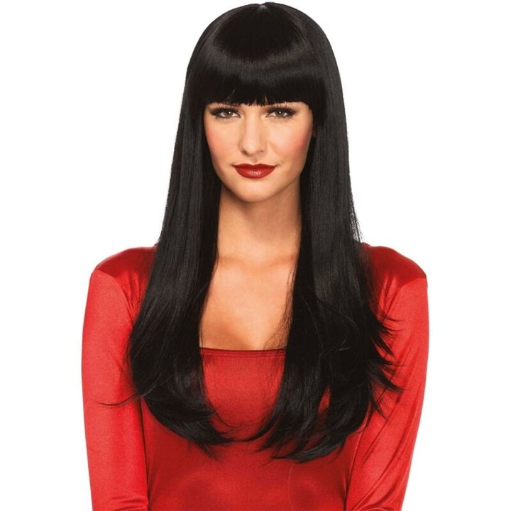 LEG AVENUE - BANGIN LONG STRAIGHT WIG BLACK - D-242049 - Teknashop Ltd