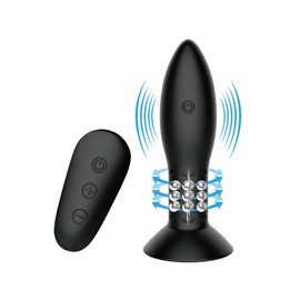 Butt Plug with Vibration and Rotation - BI-040079W-MR - Teknashop Ltd