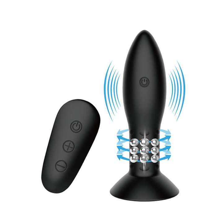 Butt Plug with Vibration and Rotation - BI-040079W-MR - Teknashop Ltd