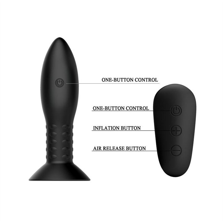 Butt Plug with Vibration and Rotation - BI-040079W-MR - Teknashop Ltd