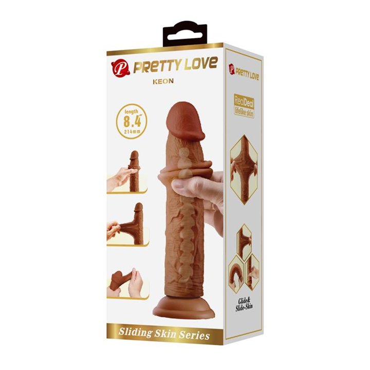 Sliding Skin Realistic Dildo 21.4 cm - BW-008119LP-1 - Teknashop Ltd