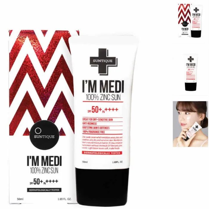 Suntique I'm Medi 100% Zinc Sun Spf50 50ml - unisex - Teknashop Ltd