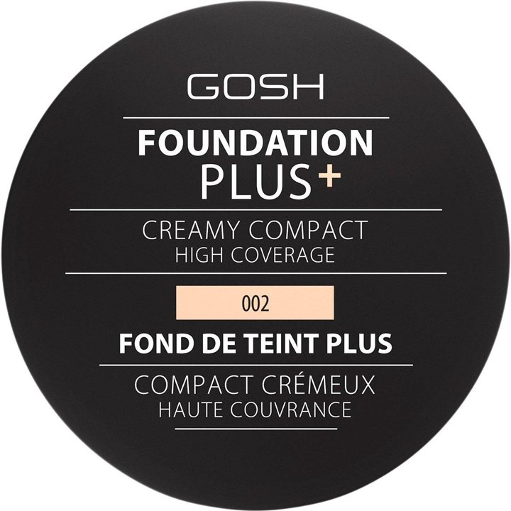 Gosh, Plus, Compact Foundation, 002, Ivory, 9 g - Teknashop Ltd