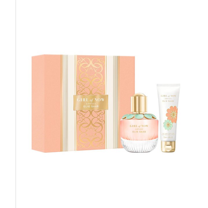 Set Elie Saab: Girl Of Now Lovely, Eau De Parfum, For Women, 50 ml + Girl Of Now Lovely, Hydrates, Body Lotion, Body, 75 ml - Te