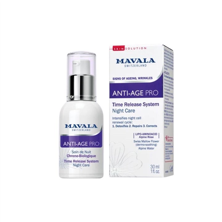 Mavala, Anti-Age Pro, Anti-Aging & Regenerating, Night, Cream, For Face, 30 ml - Teknashop Ltd