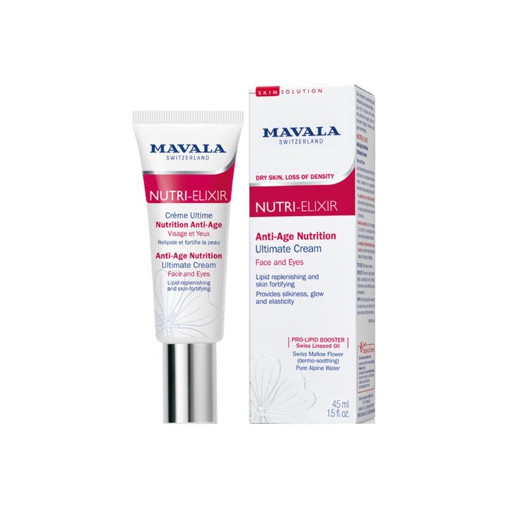Mavala, Nutri-Elixir, Anti-Aging, Nourishing & Revitalising, Day & Night, Cream, Face & Eyes, 45 ml - Teknashop Ltd