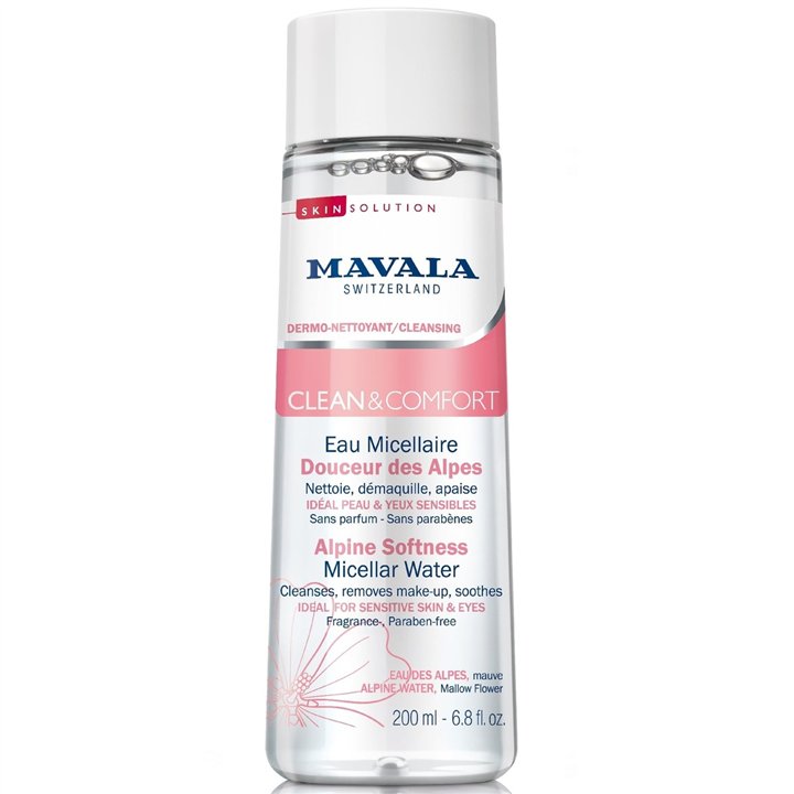 Mavala, Clean & Comfort, Fragrance-Free, Cleansing & Soothing, Micellar Water, Sensitive, 200 ml - Teknashop Ltd