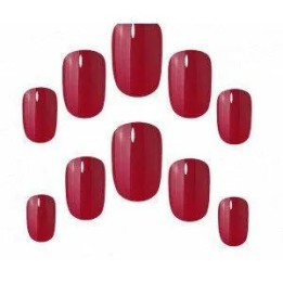 Elegant Touch Polished Colour 24 Nails With Glue Squoval Rich Red - unisex - Teknashop Ltd