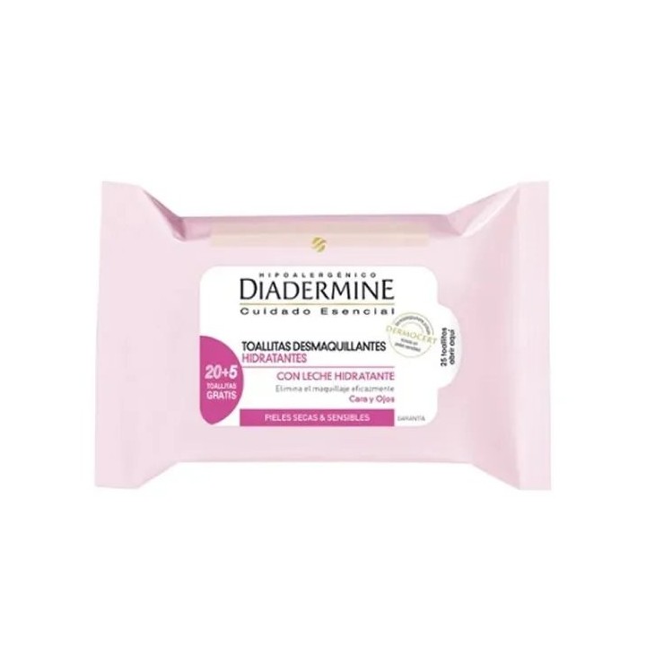 Diadermine Moisturizing Makeup Remover Wipes 25 Units - unisex - Teknashop Ltd