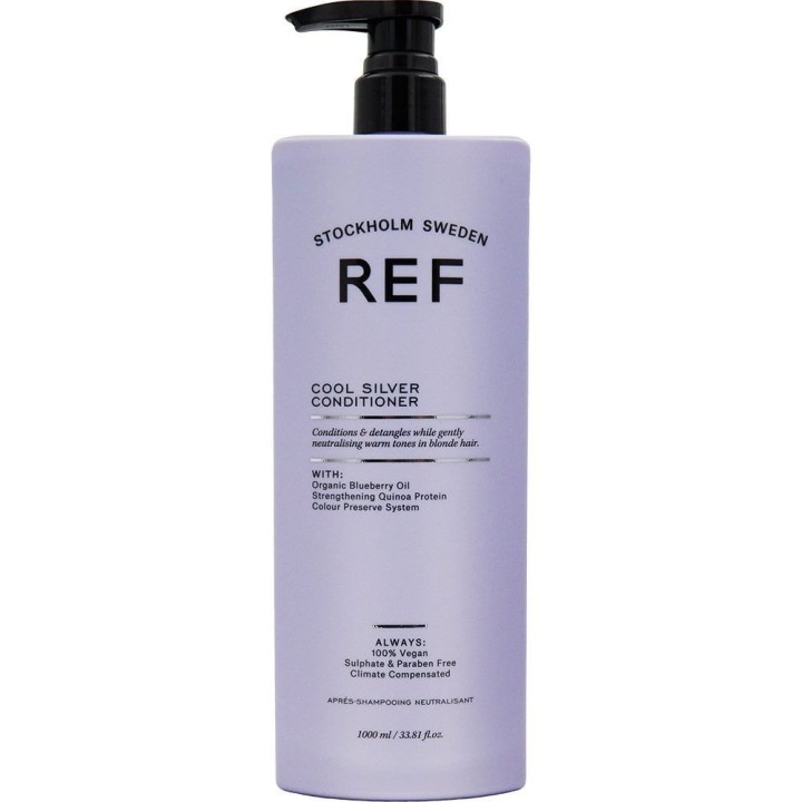 Ref Stockholm, Cool Silver, Sulfates-Free, Hair Conditioner, Neutralising Warm Tones, 1000 ml - Teknashop Ltd