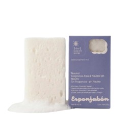 Esponjabon, Neutral, Fragrance-Free, Cleansing & Exfoliating, Massage Soap Bar, Face & Body, 120 g - Teknashop Ltd
