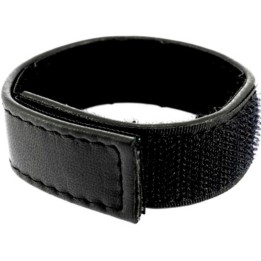 LEATHER BODY - ADJUSTABLE LEATHER STRAP WITH VELCRO FOR PENIS BLACK - D-211895 - Teknashop Ltd