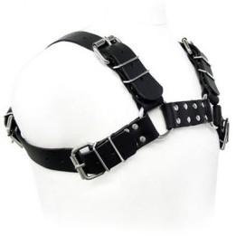 LEATHER BODY - BLACK BULL DOG HARNESS - D-205471 - Teknashop Ltd