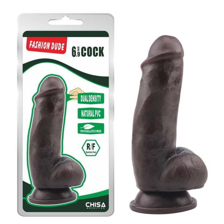 Dildo Dual Density Fashion Dude 17.5 x 4.9 cm Brown - CN-711796743 - Teknashop Ltd