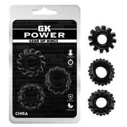 Kit 3 Cock Ring Gear Up Black - CN-370395712 - Teknashop Ltd