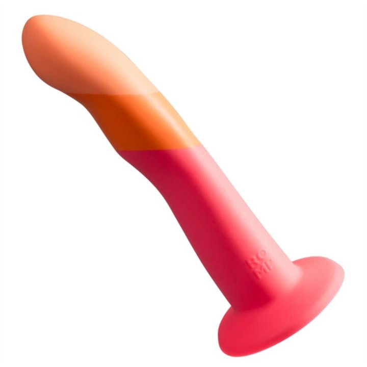 ROMP - DIZI SILICONE DILDO WITH SUCTION CUP TRICOLOR 18 CM - D-245882 - Teknashop Ltd