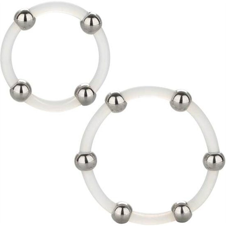 CALEXOTICS - STEEL BEADED SILICONE RING SET - D-224015 - Teknashop Ltd