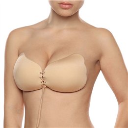 BYE-BRA - LACE-IT ENHANCEMENT PUSH-UP BEIGE CUP C - D-215773 - Teknashop Ltd
