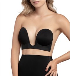 BYE-BRA - BRA WITHOUT HANDLES SHAPE U BLACK CUP E - D-227793 - Teknashop Ltd