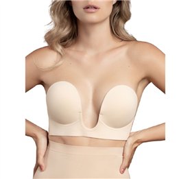 BYE-BRA - BRA WITHOUT HANDLES SHAPE U BEIGE CUP B - D-227795 - Teknashop Ltd