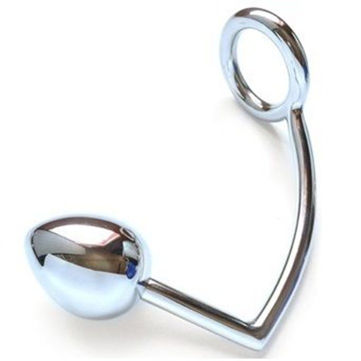 METAL HARD - RING WITH ANAL HOOK 50MM - D-205362 - Teknashop Ltd