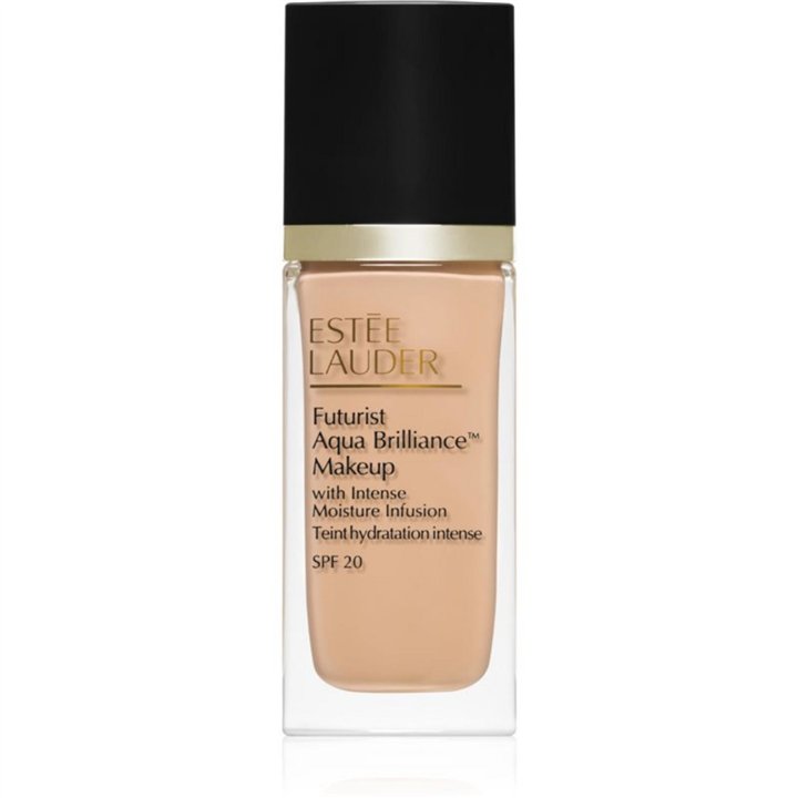 Estee Lauder, Futurist Aqua Brilliance, Hydrating & Illuminating, Liquid Foundation, 1W1, Bone, SPF 20, 30 ml - Teknashop Ltd
