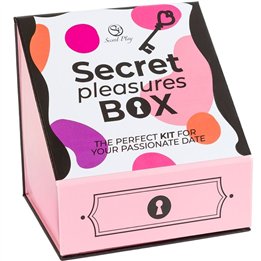 SECRET PLAY - PLEASURES BOX FOR COUPLES: DICE + VIBRATING BULLET + FEATHER PEN - D-244917 - Teknashop Ltd