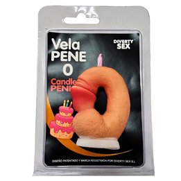 DIABLO PICANTE - PENIS CANDLE IN THE SHAPE OF THE NUMBER 0 FLESH COLOR - D-246285 - Teknashop Ltd