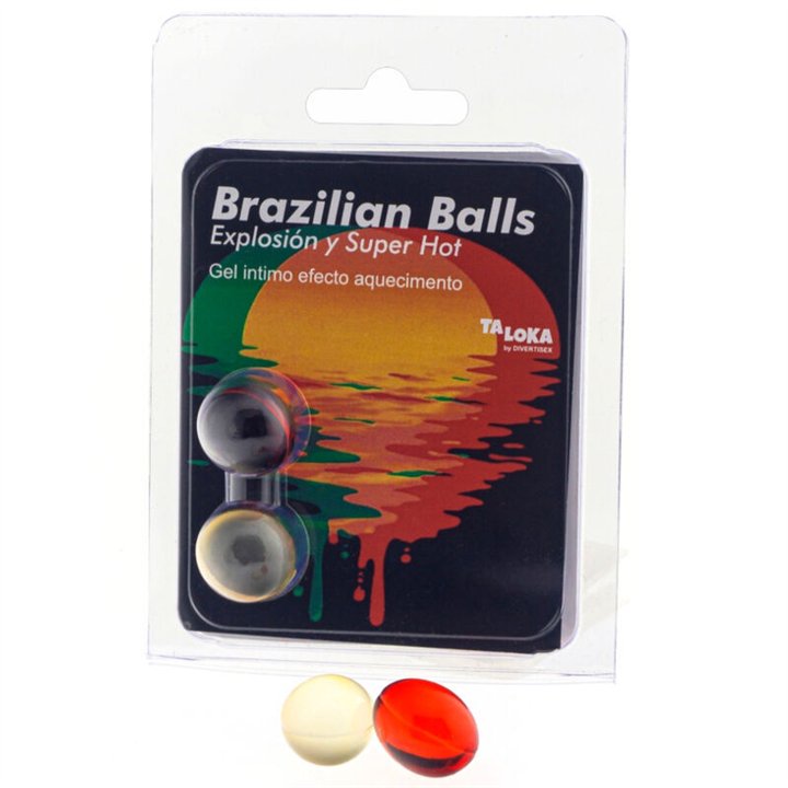 TALOKA - 2 BRAZILIAN BALLS SUPER HOT EFFECT EXCITING GEL - D-232609 - Teknashop Ltd