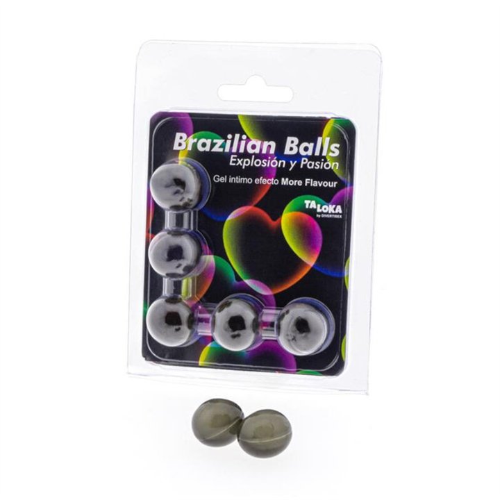 TALOKA - 5 BRAZILIAN BALLS MORE FLAVOUR EFFECT EXCITING GEL - D-232637 - Teknashop Ltd