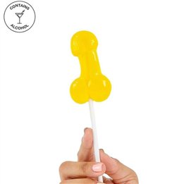 SECRETPLAY - COCK LOLLIPOP WITH ALCOHOL PINEAPPLE COLADA - D-241220 - Teknashop Ltd