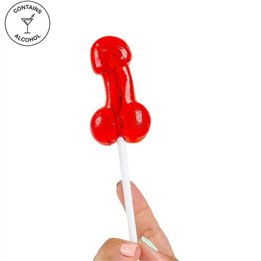 SECRETPLAY - COCK LOLLIPOP WITH ALCOHOL STRAWBERRY DAIQUIRI - D-241222 - Teknashop Ltd