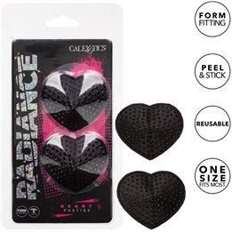 CALEXOTICS - RADIANCE HEART-SHAPED JEWEL NIPPLE SHIELDS - D-238341 - Teknashop Ltd