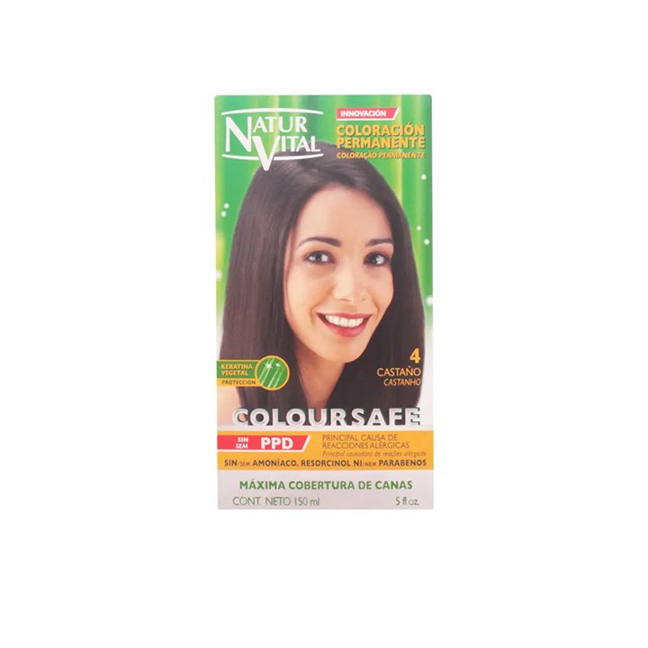 Naturaleza Y Vida Coloursafe Permanent Color 4 Brown 150ml - unisex - Teknashop Ltd