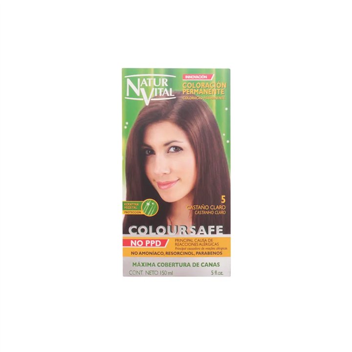 Naturaleza Y Vida Coloursafe Permanent Color 5 Light Brown 150ml - unisex - Teknashop Ltd