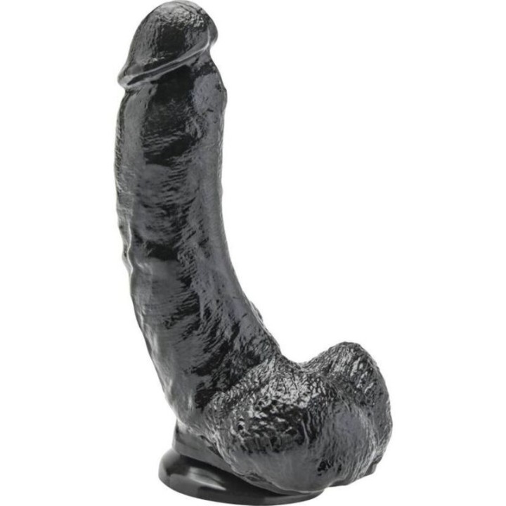 GET REAL - DILDO 20,5 CM WITH BALLS BLACK - D-234568 - Teknashop Ltd